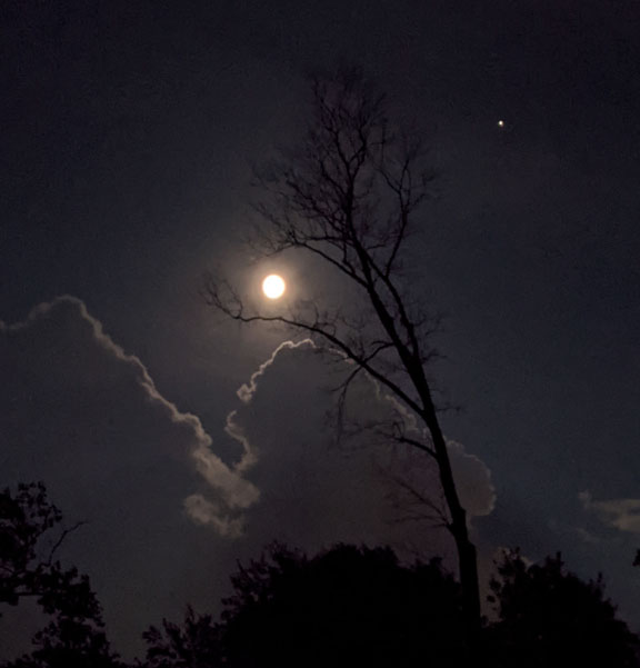 The Harvest Moon at the 2021 Silent Retreat at Mariandale